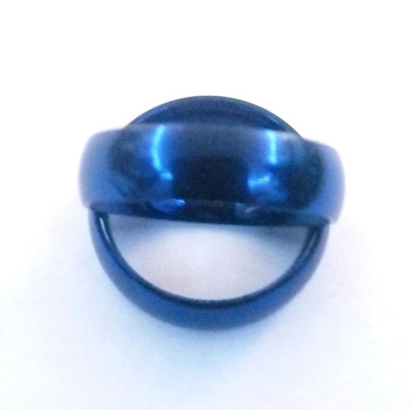 New blue tone stainless steel ring size‎ 9 - Picture 4 of 5